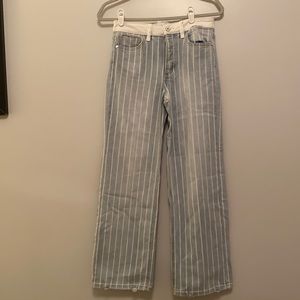 The Chelsea Stripe Wide Leg Crop Jeans SAM EDELMAN